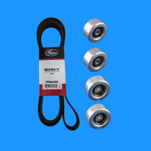 DRIVE BELT AND PULLEY KIT SUITABLE FOR TOYOTA PRADO GRJ150 11/2009 TO CURRENT WITH V6 PETROL ENGINE 1GRFE