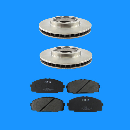 Front Brake Pads & Disc Rotors Kit suitable For Toyota Hiace & Commuter  2005 2006 2007 2008 2009 2010 2011 2012 2013 2014 2015 2016 2017 2018