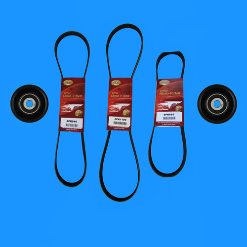 Drive Belt & tensioner idler Pulley Kit suitable For Toyota Hilux Petrol RZN Series From 1997-2004